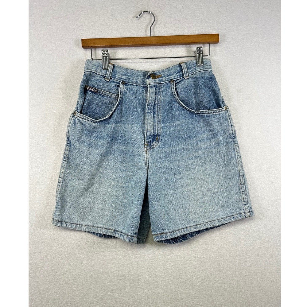 Chic Womens Denim Shorts Light Wash High‎ Waisted Casual Summer Size 7